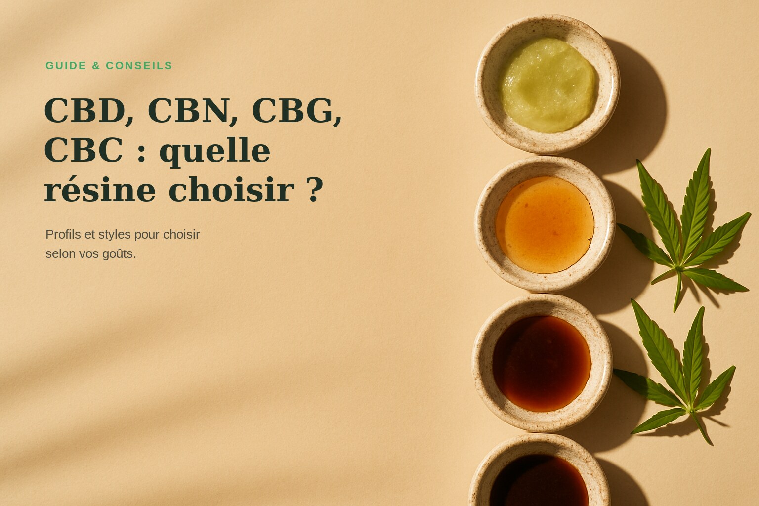CBD, CBN, CBG, CBC : quelle résine choisir ? · Maison Résine
