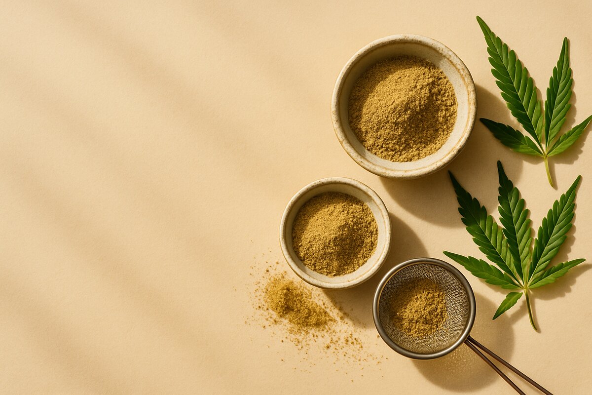 Dry sift CBD : le hash tamisé à sec · Maison Résine