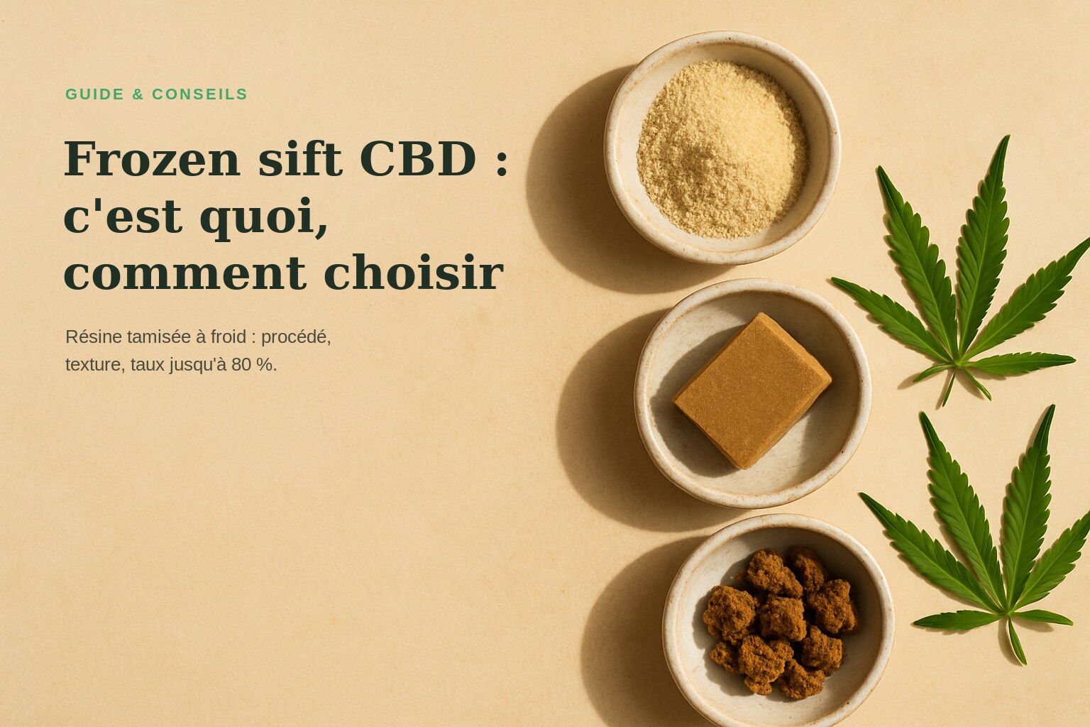 Frozen sift CBD : c'est quoi, comment choisir · Maison Résine