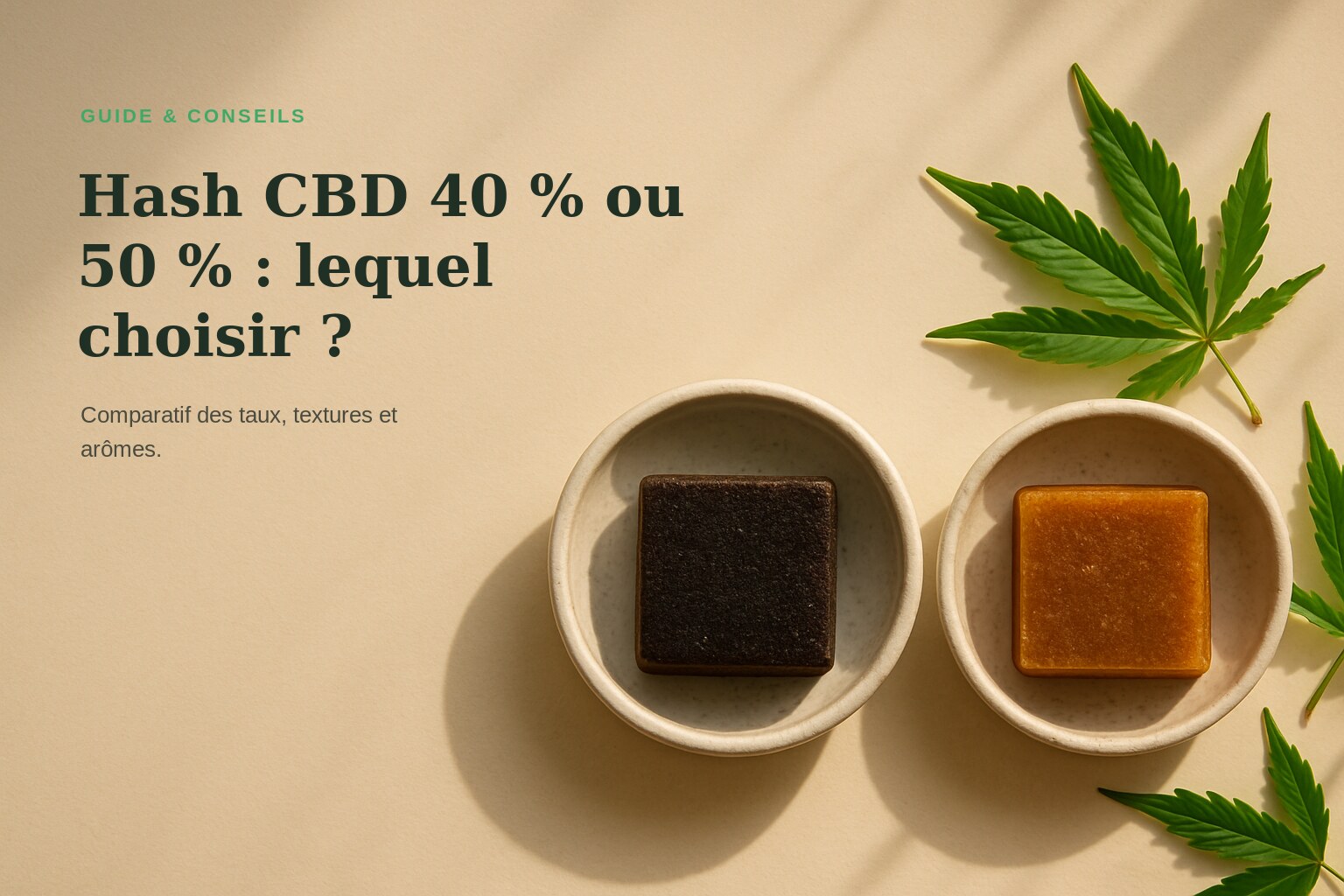 Hash CBD 40 % ou 50 % : lequel choisir ? · Maison Résine